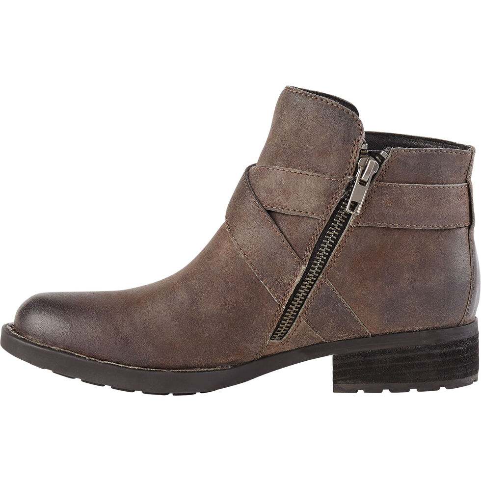 BORN Womens Trinculo Zipper Nubuck Ankle Boots