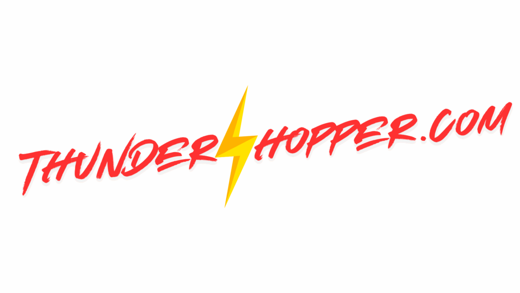 Logo with red text and a yellow lightning bolt.